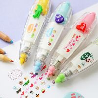 【CW】 Cartoon Floral Pattern Press Type Correction Tapes Kid Stationery Notebook Diary Decoration Tapes Paper School Supplies