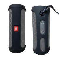 SmartPhonemall Portable Silica Gel Bluetooth Speaker Protective Case for JBL Flip4 (Black)