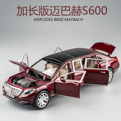 1:24 Alloy Car Model With Warrior Childrens Toy Car Maybach Mercedes-Benz S600 Extended Version Simulation Car Model