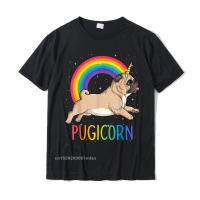 Pugicorn Pug Unicorn T Shirt Galaxy Rainbow T Shirt Popular Normal Cotton Man T Shirts Normal