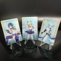 Genshin Impact Cards Original Anime Holo Blind Box Bandai Game Collection Cards Kokusei Qiqi Klee Kids Toys Christmas Gift