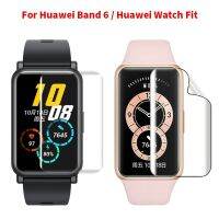 2pcs Tpu Soft ฟิล์ม สําหรับ band 6 นาฬิกาสมาร์ท ฟิล์มกันรอย สําหรับ Watch Fit สกันรอยหน้าจอ