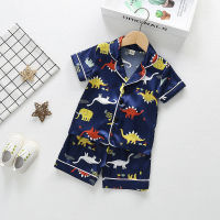 New pajamas sets baby boys summer clothes girls cartoon animal outfits casual short sleeve shorts children soft homewear 0-11Y