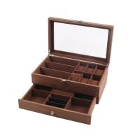 【hot】❅◐  Organizer Men Wood 12 Slots Wholesale Jewelry Glasses Earrings Pendant Storage