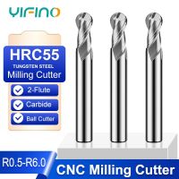 YIFINO HRC55 2-Flute Tungsten Steel Carbide Aluminum Ball End Milling Cutter CNC เครื่องจักรกลเครื่องจักรกลเครื่องมือ End Mill งานไม้