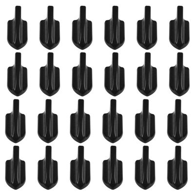 24Pcs Black Car EVO-Style PP Roof Shark Fins Spoiler Wing Kit Vortex Generator