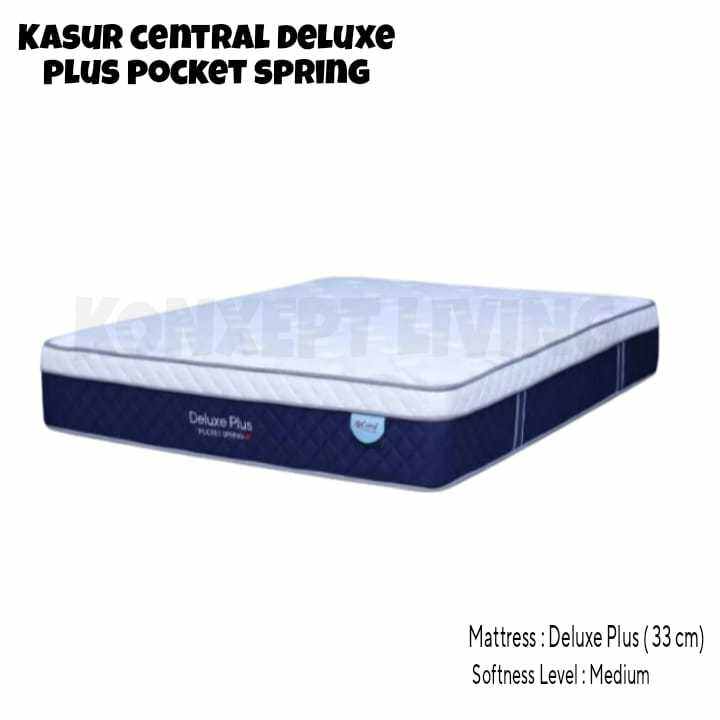 Kasur Spring Bed Central Springbed Deluxe Plus Pocket Plushtop Kasur