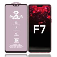 (คลังสินค้าพร้อม) สำหรับ OPPO F7ฟิล์มกระจกนิรภัยแบบเต็มจอภาพอลูมินาสูง9H HD