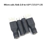 【YF】 Micro USB / 2.0 Male to DC 3.5x1.35 4.0x1.7 mm Female Plug Jack Converter Laptop Adapter Connector