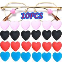 10/20pcs Heart Eyeglass Temple Tips Sleeve Silicone Anti-slip Holder Elastic Glasses Ear Hook Mirror Leg Glasses Accessories Eyewear case