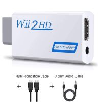 ☸▨ for Wii to HDMI-compatible Converter Full HD 720P 1080P 3.5mm Audio Wii2HDMI-compatible Adapter for PC HDTV Monitor Display