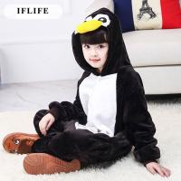 Kugurumi Onesie ชุดนอนผ้าสักหลาดเครื่องแต่งกายคอสเพลย์เพนกวินลายการ์ตูนสัตว์เด็กผู้ชายเด็กผู้หญิงชุดนอนชุดนอนหนึ่งชิ้น