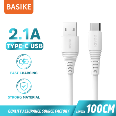 Basike สายชาร์จ สายชาร์จtype c สายชาจtype c ายชาร์จ usb type c 1M Fastcharger Huawei P30 P40 P20 Samsung S10 S20 S22 S21 Xiaomi Mi 11 10 9 OPPO VIVO X50 REALME ชาร์จโทรศัพท์มือถือได้อย่างรวดเร็วสาย USB C ประเภท-C Cable