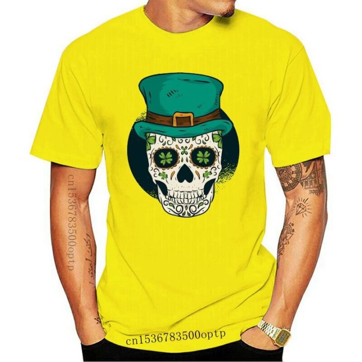 joker-skull-wearing-clown-cap-st-patricks-day-tee-short-sleeve-mens-t-shirt-mens-t-shirt-newest