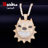 Animal Dog Head Necklace &amp; Pendant Gold Color Bling Cubic Zircon Mens Hip Hop Rock Street Jewelry Fashion Chain Necklaces