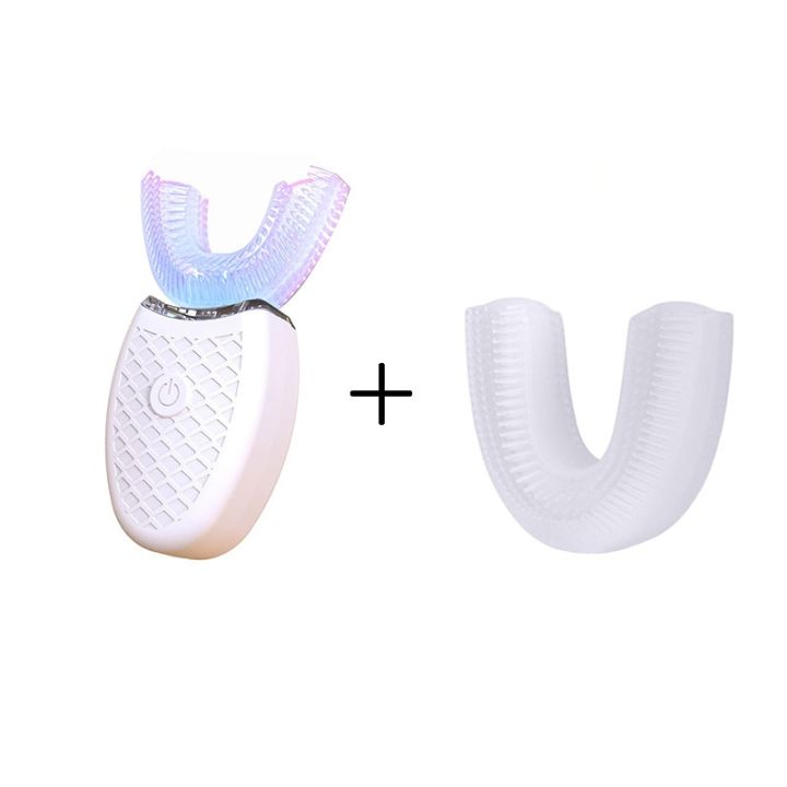 ส่วนลดวันหยุดแปรงสีฟันไฟฟ้าแบบโซนิค U 360องศาแปรงสีฟันอัจฉริยะปรับผิวขาวสำหรับเด็ก Ipx8กันน้ำ