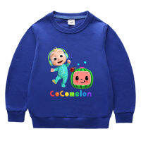 Cocomelon เสื้อยืดที่เดินทางมาพักผ่อนสำหรับวัยรุ่นเด็กสาวแขนยาวใหม่ผ้าฝ้ายด้านบนรอบคอฤดูใบไม้ผลิและฤดูใบไม้ร่วงเสื้อผ้าเด็กเด็กวัยหัดเดิน Hoody