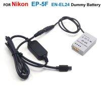 EP-5F DC Coupler EN-EL24 ENEL24 Dummy Battery+USB Type C USB-PD Converter To DC Power Cable For Nikon 1 J5 1J5 Camera