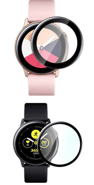 ฟิล์มเต็ม2ชิ้นล็อตสำหรับ-samsung-galaxy-watch-active-glas-ฟิล์มกันรอยหน้าจอ