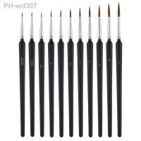 11Pcs Premium Miniature Fine Detail Paint Brushes Set Mini Tiny Artist Brushes for Oil Watercolor Acrylic Nail Model Painting