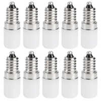 ซ็อกเก็ตสกรูหลอดไฟไฟ LED 1.5W 10ชิ้นหลอดโคมไฟอะไหล่ทดแทนหลอดไฟ E14 AC 230V