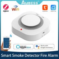 Smoke Detector Sensor Smart Home Alarm Fire Wifi/ZigBee Smart Smoke Detector Fire Protection For Amazon Alexa Google Assistant Household Security Syst