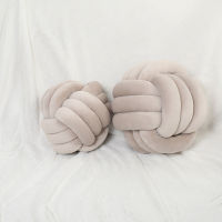 Three-strand Round Knotted Ball Pillows Hand-woven Soft Knotted Ball Cushions Bed Stuffing Pillows Home Decoration Cushions