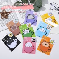 30 Sheets Kawaii Cup Cats Sticky Note Pads Cute Self-Adhesive Memo Notepad School Office Supplies Stationery Planner
