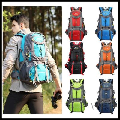 【hot sale】❄◇☂ C16 Ready Stock 40L 50L 60L Outdoor Travel Nylon Bag Waterproof Hiking Bagpack Travel Backpack Beg For Men And Women School Bag