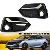 รถหมอกสำหรับ Honda Civic 5ประตู Hatchback รุ่น2016 2017 2018 2019 2020 2021 71113-TGG-A50 Foglamp กรอบ Foglights