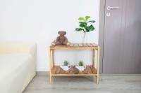 ชั้นวางของเอนกประสงค์ 2 ชั้น Wood all puopose 2 stories shelf สีโชว์เนื้อไม้ ไม้เนื้อแข็ง ชั้นวาง ชั้นวางของ ชั้นวางไม้ งานคุณภาพ แข็งแรง ทนทาน