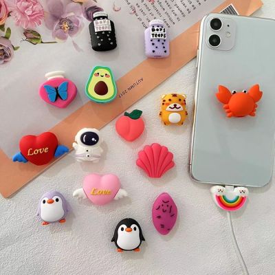 1Pc Cartoon Cute Cable Protector Wire Winder Data Line Cord Cable Bite   For USB Charging Protective Cover Winder Organizer
