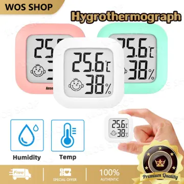 LCD Digital Clock Hygrothermograph Indoor Thermometer Hygrometer