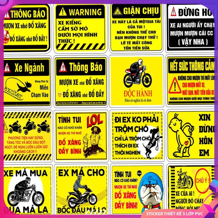 Với miếng dán cảnh báo xe máy, bạn sẽ được bảo vệ tốt hơn khi tham gia giao thông. Hãy xem hình ảnh để tìm hiểu thêm về sản phẩm này!