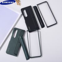 เคสโทรศัพท์ขาตั้งเกราะกันกระแทกเหมาะสำหรับ Samsung Galaxy พับได้4 3 W23 5ก. พร้อมปากกาสไตลัสทางการเหมาะสำหรับ Samsung Z Fold4 Fold3เคสขาตั้ง