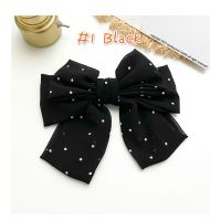 3 layers big bow ponytail clip_กิ๊บโบว์ 3 ชั้น ตล์เกาหลี (จุดคลื่น/dot)