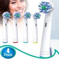 4pcs EB-50P Electric Tooth Brush Replacement Heads Fit Braun Oral-B Cross Action DySunbey