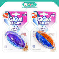 GiGwi Rugby ลูกบอลรักบี้ ของเล่นสุนัขสำหรับกัดแทะ ผลิตจากยางคุณภาพดี สีสวย กัดแล้วมีเสียงดัง เพิ่มความสนุก (size: S)