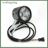 Wxfengying แตรจักรยานไฟฟ้า4ไฟหน้ารถมอเตอร์ไซค์แบบ LED 12วัตต์กันน้ำ2 In 1แตรและสวิตช์ไฟไฟติดจักรยาน