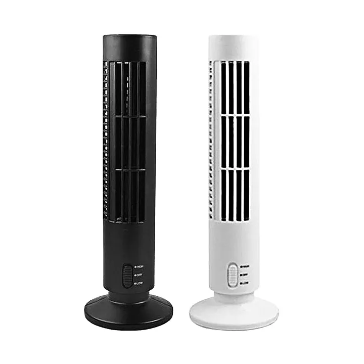 ☸ Retro Vertical Humidification Tower Fan Floor Standing Fan USB