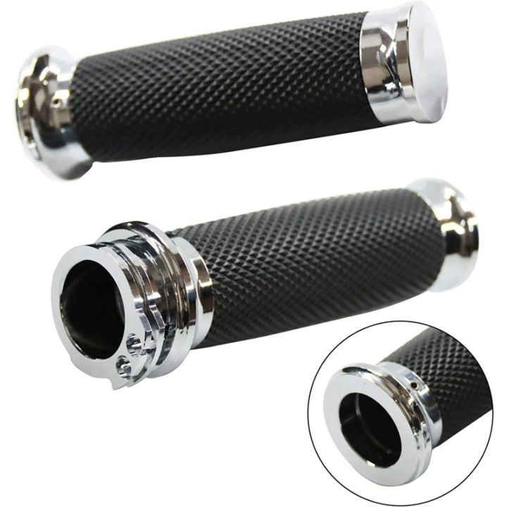 universal-1in-hand-grips-25mm-hand-grips-for-harley-touring-sportster-883-1200-xr-for-suzuki-black