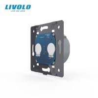 LIVOLO EU Standard, AC 220 ~ 250V ฐานของสวิตช์หน้าจอสัมผัสโคมไฟติดผนัง,2Gang 1Way, VL-C702