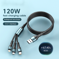 3 In 1สาย USB 5A Super Fast Charging Type C สาย Micro USB Lightning Cable สำหรับ Xiaomi USB C Data Cabo