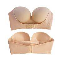 ready stock - Gather Womens Seamless Push-Up Strapless with foam non wire wireless lette y