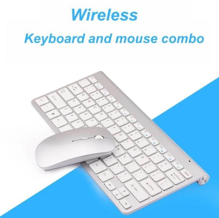 2 4g Wireless Keyboard And Mouse Mini Keyboard 87key Mouse Combo Set For Notebook Laptop