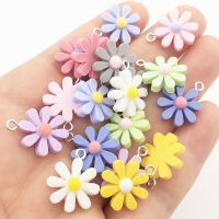 【YF】 Jindinsp 20 pçs 21x17mm resina sol flor encantos pingentes para diy decoração brincos chaveiros moda jóias acessórios