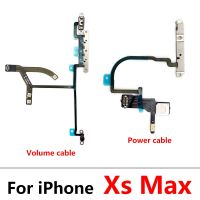 สวิทช์ไฟบนสำหรับ IPhone 7 8 Plus X XR XS Max ปิดปุ่มกุญแจควบคุมระดับเสียงสายเคเบิลงอได้อะไหล่ LHG3762