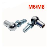 2Pcs M6/M8 Universal Gas Strut Rod End Fitting Ball Pin Connector Joint Valve Thread Head for Car Front Bonnet Trunk Boot Home