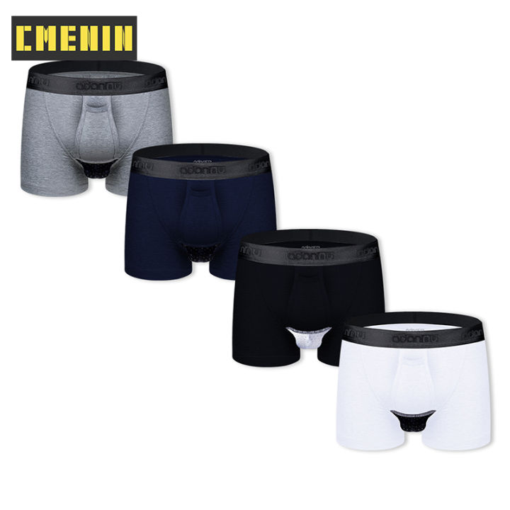 cmenin-official-sotre-boxer-for-men-กางเกงใน-1-ชิ้น-ขายร้อนใยนมผู้ชายเซ็กซี่ชุดชั้นในกางเกงบ็อกเซอร์-quick-dry-mens-boxershorts-กางเกงบ็อกเซอร์-logo-นักมวยยาว-ad321