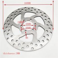 ดิสก์แผ่นเบรค168มม. 38มม. พร้อมรูยึด6รูสำหรับ Skuter Listrik จักรยานไฟฟ้าฮาร์เลย์ไฟฟ้า
